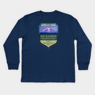 Mount Rainier National Park State of Washington Kids Long Sleeve T-Shirt